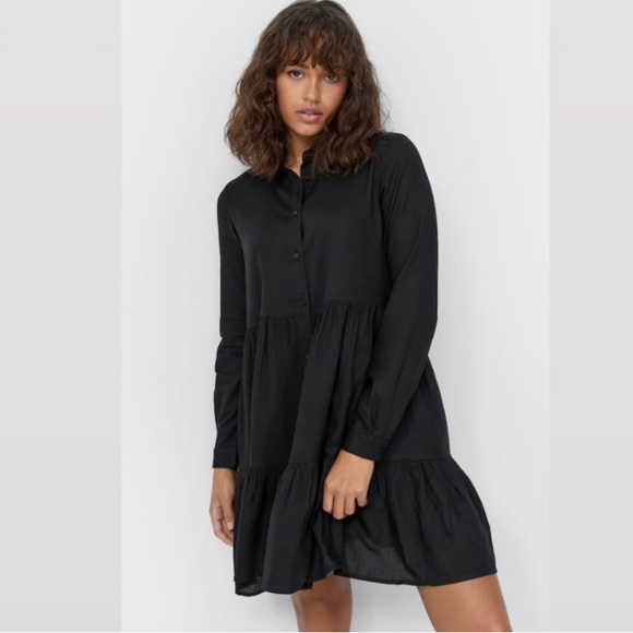 Zara Dresses & Skirts - Zara woman’s premium collection. black silky dress XS